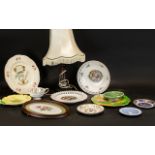 Collection of Royal Porcelain & Assorted China comprising: Alfred Meakin plate commemorating the