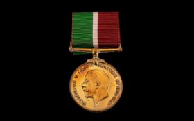 WW1 Mercantile Marine War Medal Awarded To Thomas W Legood.