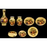 Aynsley - Fine Bone China Collection of ' Orchard Gold ' Pattern - Small Items ( 8 ) Pieces In