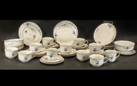 Collection of Villeroy & Boch 'Viex Luxembourg' China. Comprises: 2 x coffee cups, 5 x saucers, 4