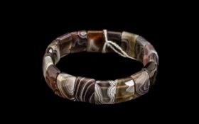 Botswana Agate Bracelet, one of the most highly prized and expensive varieties of agate is the