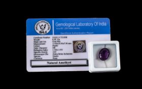 6.50ct Amethyst Certified Gemstone.