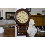 Jerome and Company American Drop Head Inlaid Walnut Wall Clock of traditional form with exposed