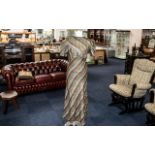 Genuine Vintage Ladies Dress circa 1930s/40s, handmade in textured zig zag pattern fabric in