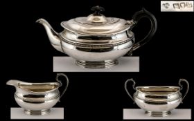 Goldsmiths and Silversmiths Co of London - Superb Quality 3 Piece Sterling Silver Tea Service,