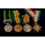 WW1 And Indian Campaign Group Of Four Medals + Associated Paperwork 1914-15 Star, War Medal, Victory