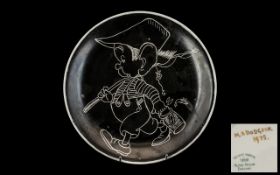 Alfred Meakin Decorative Plate, hand painted with one of Snow White's Seven Dwarfs