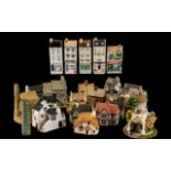 Collection of Miniature Cottages, including some Liliput Lane, 'Tea Caddy Cottage', 'Clare Cottage',