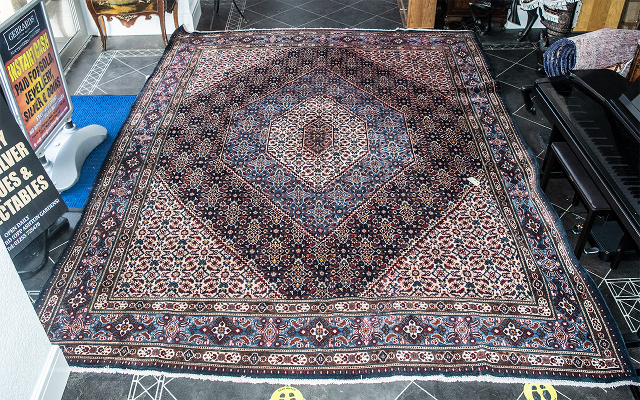 A Genuine Excellent Quality Iranian Carpet/Rug decorated in a bespoke floral design on a beige - Image 3 of 3