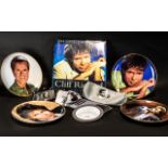 Cliff Richard Interest - Collection of Memorabilia including four collectible wall plates by Danbury