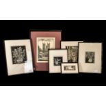 Six Limited Edition Etchings of Various Subjects, pencil signed to the margins George F Reiss. Dated