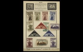 Stamp Interest Extensive Old Time Europe Collection on 7 album leaves, mainly mint, + used just a