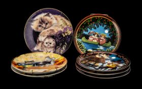 Collection of Four Decorative Cat Wall Plates, 'Old Tad's Golden Oldies Wall Plates, made in