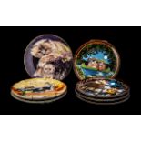 Collection of Four Decorative Cat Wall Plates, 'Old Tad's Golden Oldies Wall Plates, made in
