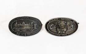 Railway Interest: Two Railway Badges, one Great Western and one Midlands Railway; each 2.4 inches (