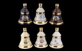 Bells Whisky Collectible Bottles, depicting famous Scots, comprising: Alexander Graham Bell x 2,