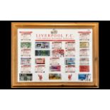 Liverpool F.C. Interest - Large Framed 2000/2001 Collage of Tickets. Representing the Worthington