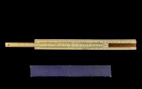 1940s/50s Classic Series 1 Ruler, a teak and bakelite ruler in original box