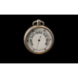 Large Antique Pocket Watch Barometer, Goliath size novelty barometer in the form of a pocket watch