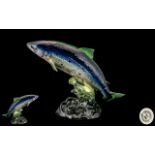 Beswick Hand Painted Fish Figure ' Atlantic Salmon ' Model No 1233. Designer A. Gredington. Issued