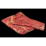 Large Paisley Pattern Shawl, measures 100 x 220 cm, in beautiful shades of pink, blue and cream.