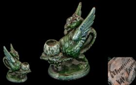 C.H. Brannam Dragon Candle Holder