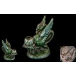 C.H. Brannam Dragon Candle Holder