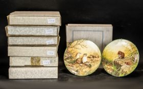 Set of Eight Royal Doulton Limited Edition Plates,' Rollinsons Portraits of Nature', boxed, 8 inches