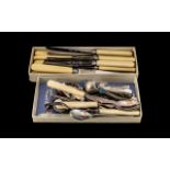 Box of Vintage Bone Handled Cutlery, comprising six bone handled dinner knives by Firth's of
