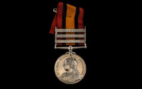 Queens South Africa Medal With Three Clasps Transvaal, Orange Free State & Cape Colony Awarded To