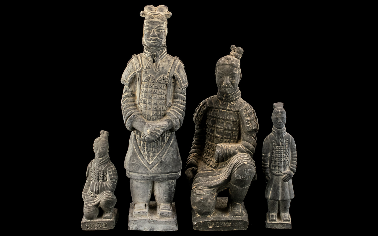 Terracotta Japanese Warriors, four in to