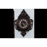 Antique Black Forest Wall Clock, highly