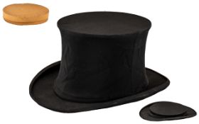 Vintage Black Opera Top Hat In Original
