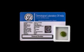 4.10ct Cabochon Certified Peridot Gemsto