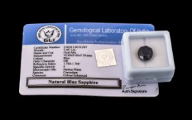 5.4 Ct Natural Blue Sapphire. GLI Certif