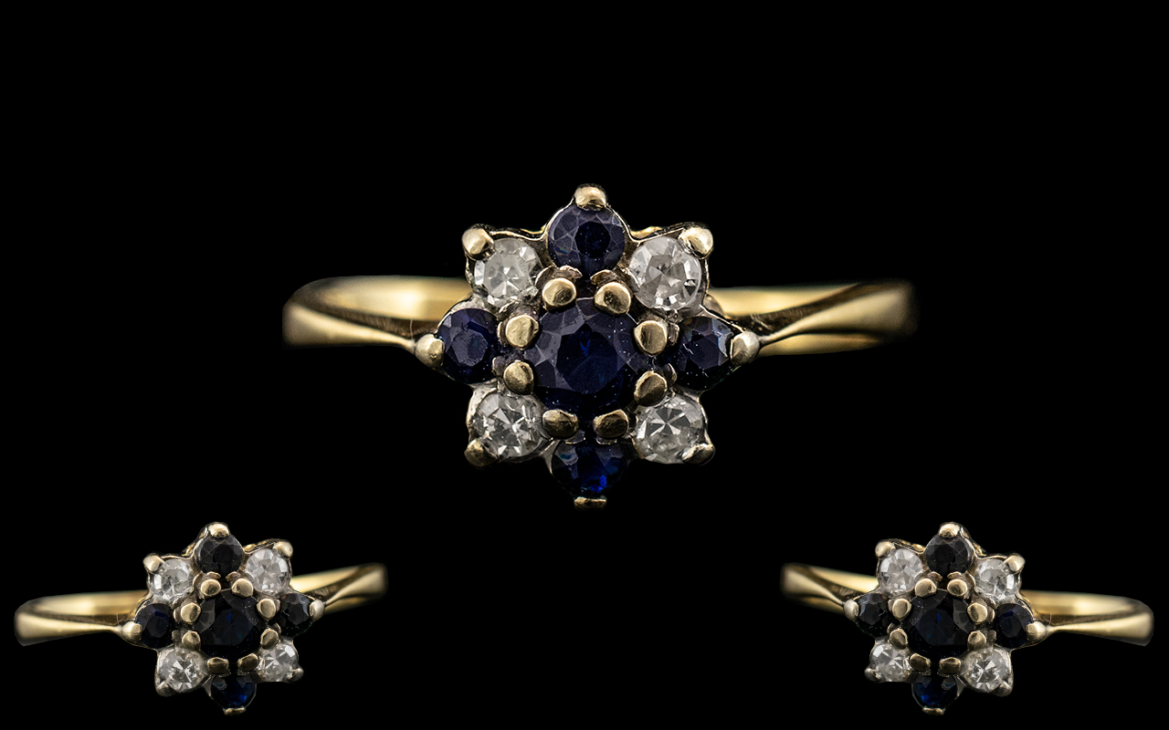 18ct Gold Attractive Sapphire and Diamon