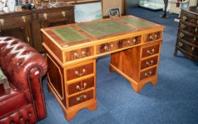 A Modern Traditional Yew Wood Pedestal D