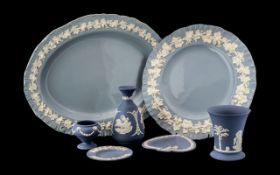 Collection of Wedgwood Blue Jasper Ware,