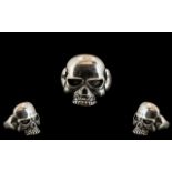 Gent's Large Silver Skull Ring,