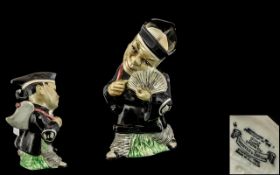 Shorter and Son Staffordshire Hand Painted ' Doyly Carte Opera ' Ceramic Character Jug of Large