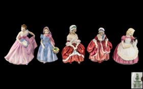 Royal Doulton Collection of Five Small Figures comprising 1/ Peggy, HN2038, 2/ Goody Two Shoes,