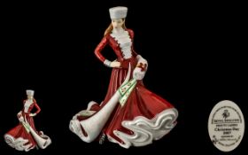 Royal Doulton Hand Painted Porcelain Figure ' Pretty Ladies ' ''Christmas Day 2007' HN4911.