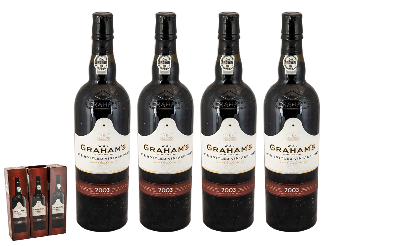 Grahams - 2003 Late Bottled Vintage Port - All 20 % Vol - 75 cl Bottled In Porto ( 4 ) Bottles In