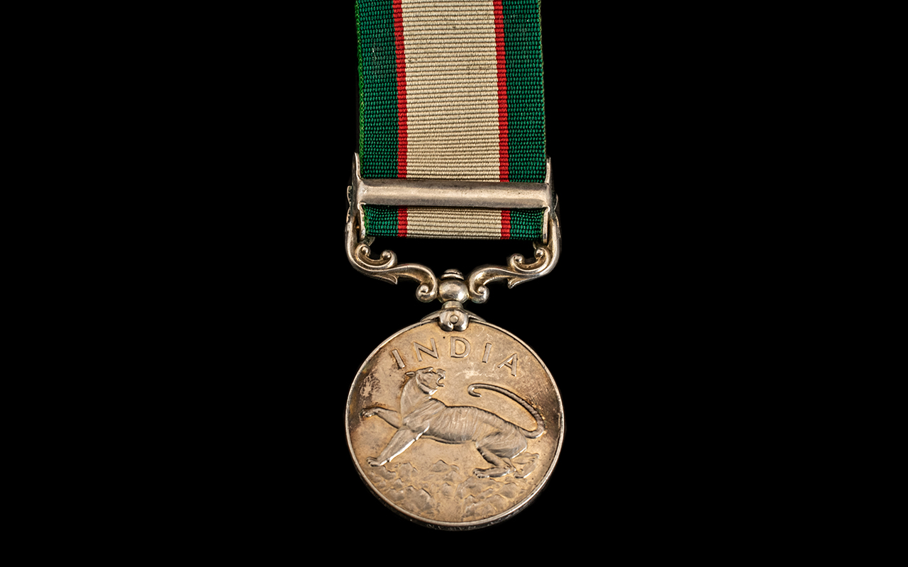 India General Service Medal With North West Frontier 1936-37 Clasp, - Image 2 of 3
