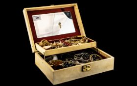 Jewellery Box Full of Vintage Jewellery, Cameo Brooches, Bangles, Necklaces, Pendants and Bangles.
