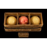 Large Ivory Billiard Balls in Original Box by Orme & Sons Ltd, a company 'By Royal Appointment';