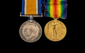 WW1 Pair British War & Victory Medal Awarded To L Z 9294 C M HERMON ORD R.N.V.