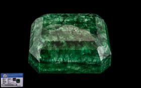 Large Gemstone Natural Emerald (Beryl) Massive Emerald 9915.00 ct. Measures 130.00 x 110.50 x 60.