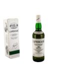 Laphroaig 10 Year Old Unblended Scotch Malt Whisky from the Isle of Islay;