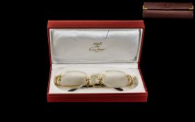 Vintage Cartier Gold Rimmed Glasses in original box,